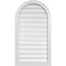 Ekena Millwork Round Top Surface Mount PVC Gable Vent: Functional, w/ 2"W x 1-1/2"P Brickmould Frame, 22"W x 40"H GVPRT22X4002SF - alternate 1